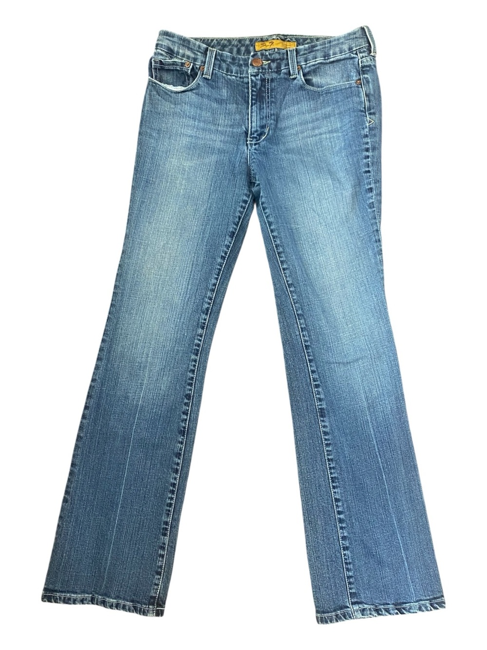 7 For All Mankind Vintage 2010s Premium Bootcut Denim Jeans Size 8 Blue Midrise